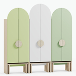 Детский шкаф Гарди 1 со скамьёй серия СКАНДИК