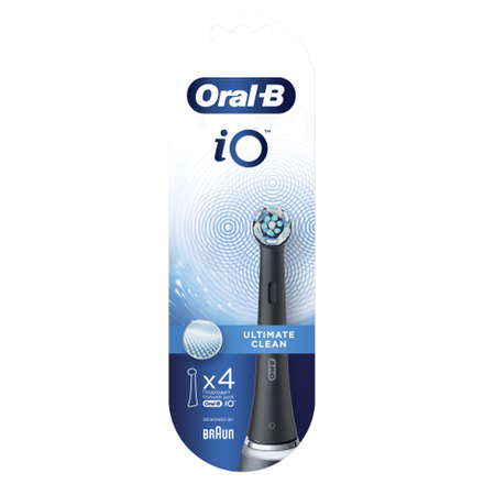 Насадки для зубной щетки ORAL-B iO Ultimate Clean Black черные 4 шт. для электрических щеток iO