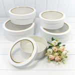 Коробка 32х12 см Набор 5 шт с окошком (Белый)