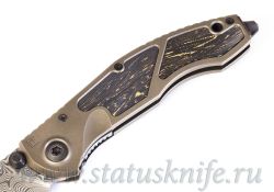 Нож CKF Sokosha One-Off (дамаск с травлением, желтый карбон)фотография - 4