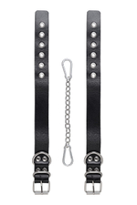 Черные оковы из одного ремешка с люверсами (Цвет: черный)