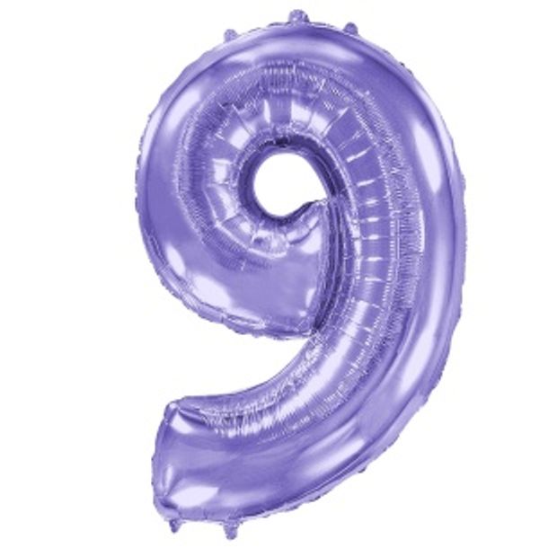 FM Шар 40'' / 102 см "Цифра 9" Сиреневый (БГ-60)
