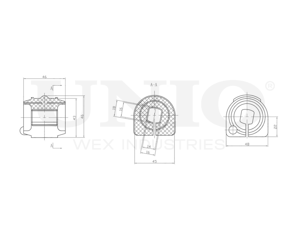 Втулка заднего стабилизатора UNIO RMP-10051