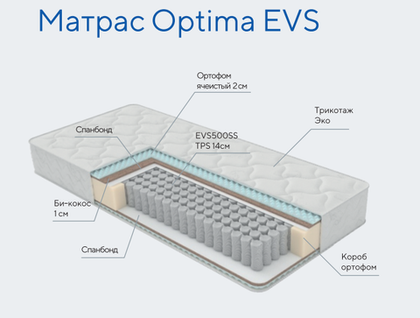 Матрас Optima EVS, 900х200