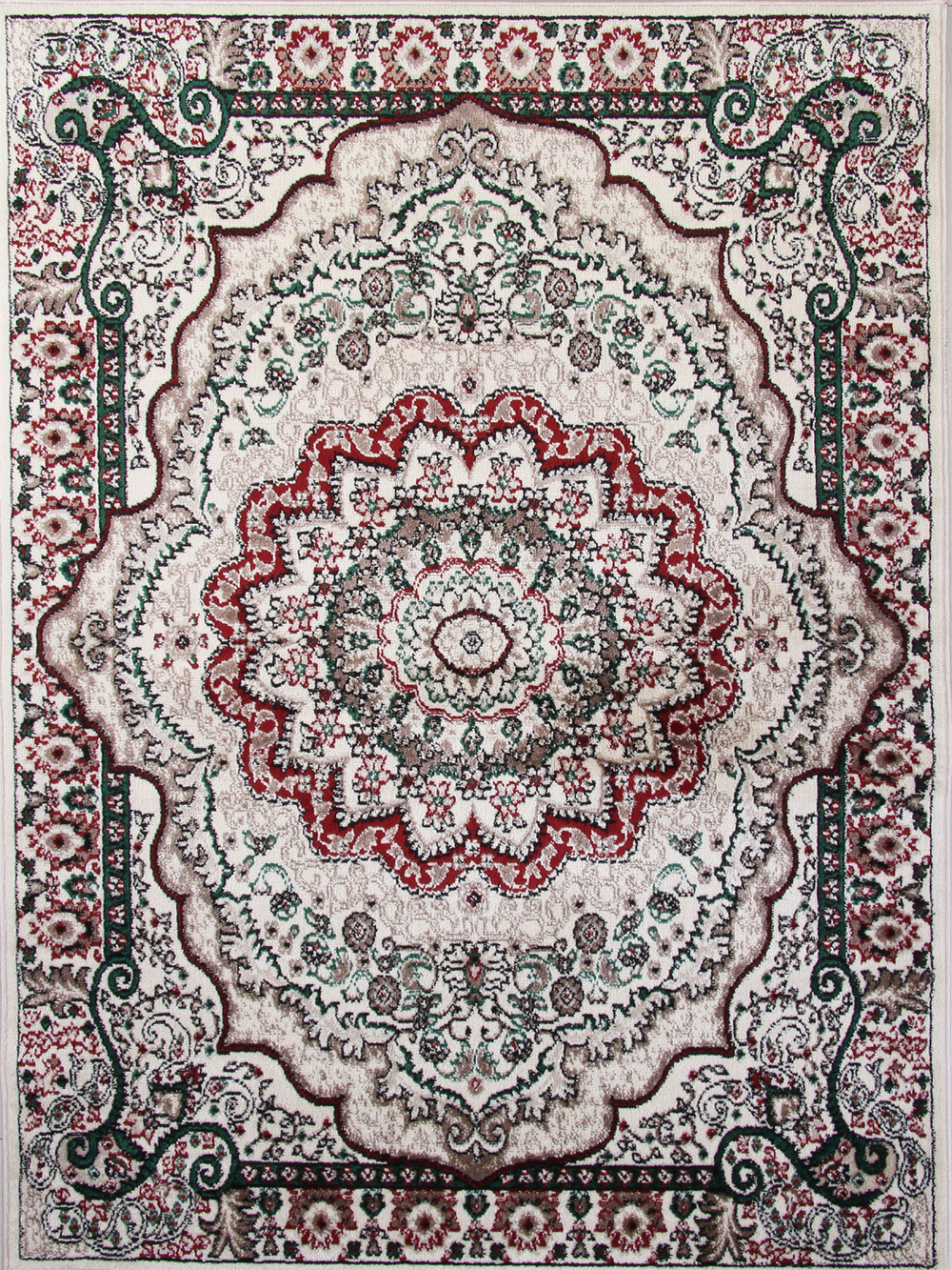 F670 - CREAM-RED - Дорожка - коллекция DARGA ширина 80 см