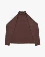 Лонгслив One Two High Neck Logo French Roast кофейный