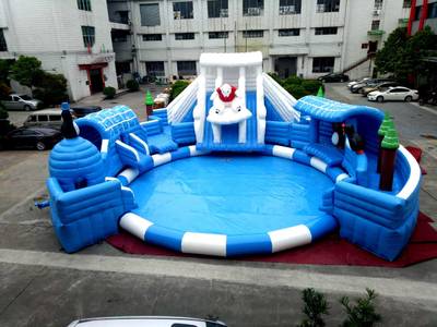 Наземный надувной аквапарк «Морское царство» 16*16*6 м