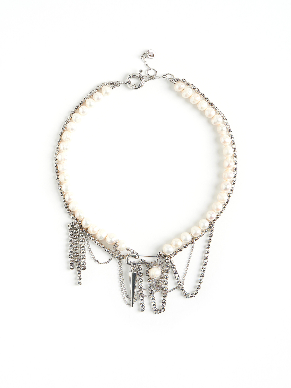 Колье "Pin Pearl" Silver