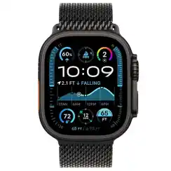 Apple Watch Ultra 2 (2024) GPS + Cellular, 49 мм, корпус из титана, ремешок Titanium Milanese Loop (M) цвета black (черный) MX5U3