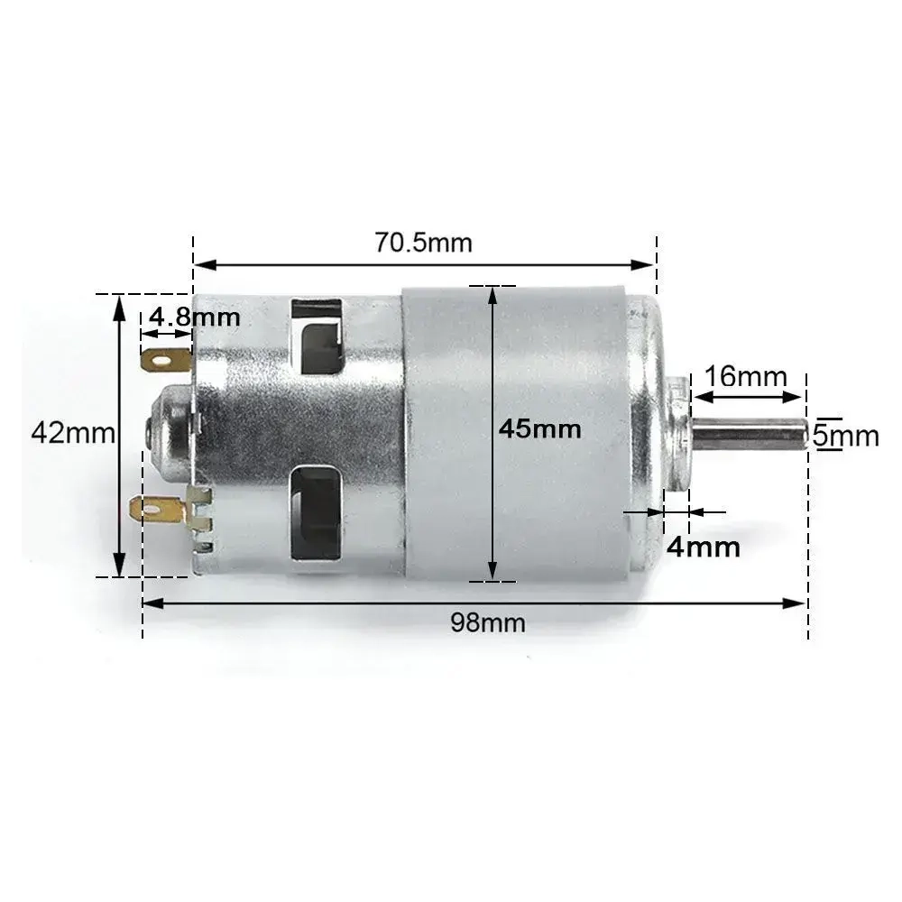 795 постоянного тока большой крутящий момент микромотор 12-24 В 12000 об/мин с двойным шарикоподшипником для электроинструментов пылесос вентилятор DIY игрушки