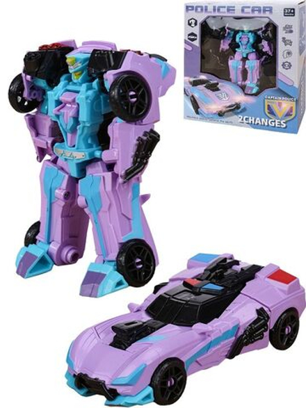 Трансформер 21см "Полицейская машина", цвет микс