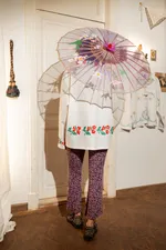 Рубашка Soeurs с Красными Колокольчиками белая