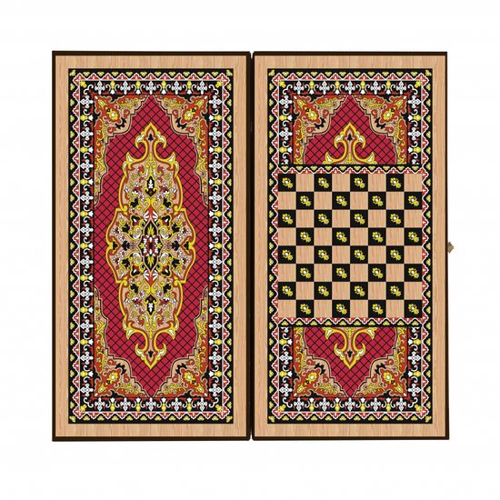 Нарды + Шашки Сирия Красные малые (Россия, дерево, 40 см), Partida