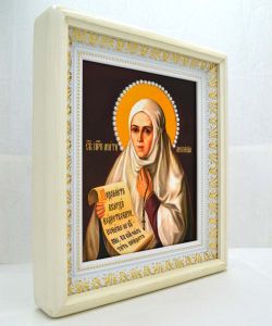Икона святой Мелании ручной работы.