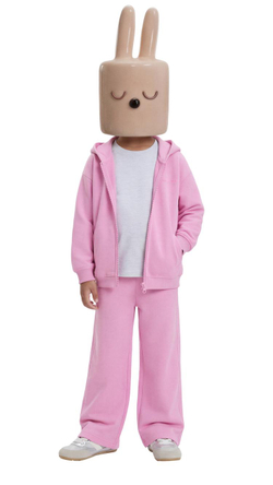 ZARA ТОЛСТОВКА НА МОЛНИИ С РЕЛЬЕФНЫМ ТЕКСТОМ И ЭФФЕКТОМ INTERLOCK, РОЗОВЫЙ