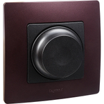 Диммер поворотно-нажимной универсальный LED 300Вт без нейтрали - антрацит ETIKA Legrand