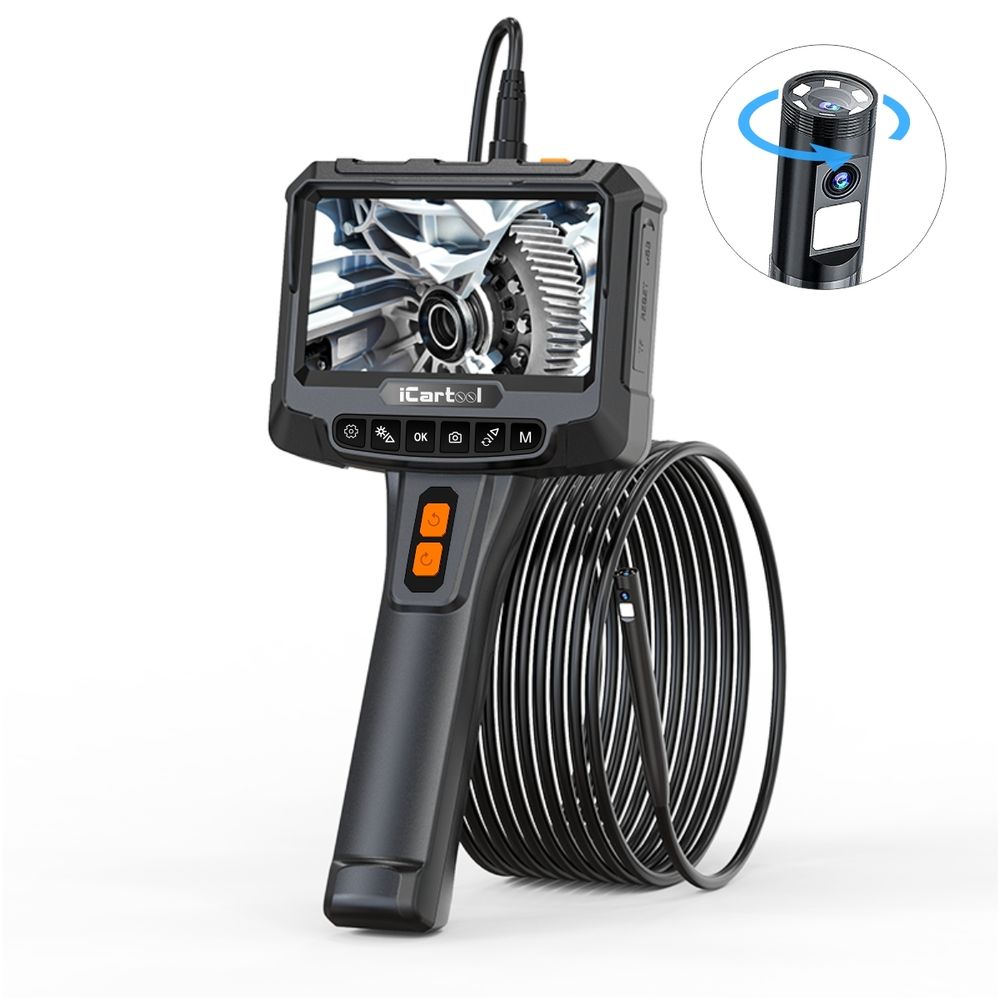 iCartool (IC-VC700R) Видеоэндоскоп промышленный, экран 5", 2Мп, 1920х1080, 1м, 8 мм зонд, вращение камеры