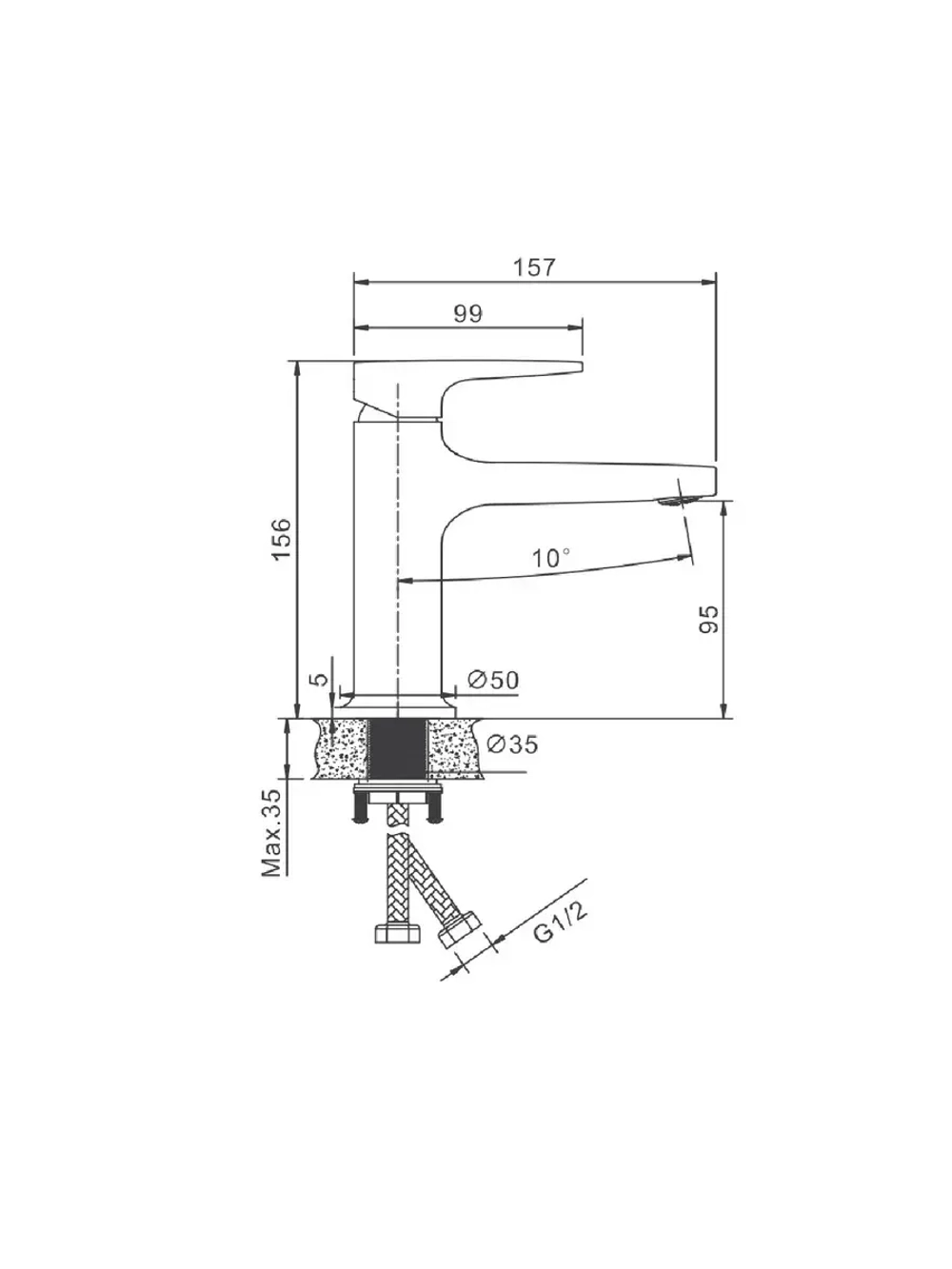 B10713-7 Смеситель для раковины BELZ
