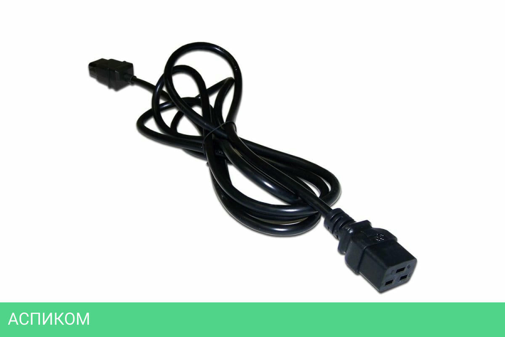 Шнур питания Lanmaster LAN-PP19/20-1.0-BK черный
