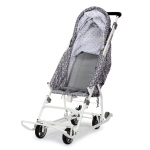 Санки-коляска "Наши Детки 3-1К" с ромбиками серый