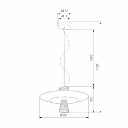 Подвесной светильник Eurosvet Titania 40029/1 LED белый