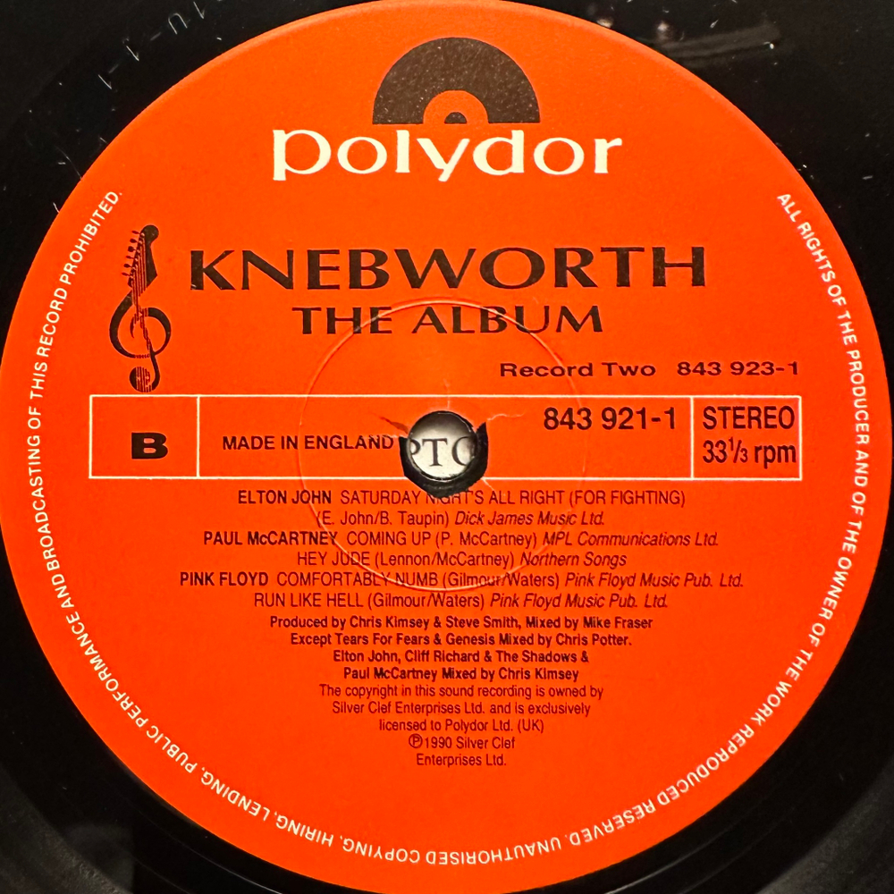 Сборник Knebworth - The Album 2LP (Англия 1990г.)
