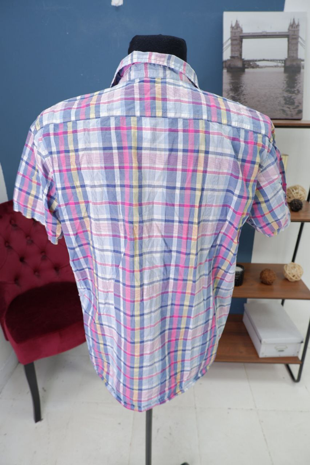 Рубашка H&M в клетку 48 размер