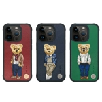 Чехол-накладка Zuck Bear London Classic Kapak - Westminster Ace для Apple iPhone 15 Pro Max искусcтвенная кожа (синий)