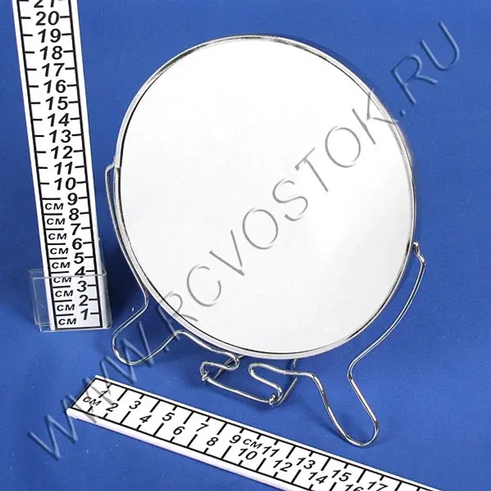 Зеркало настольное в металлической оправе «Модерн» круг, одностороннее d17см.