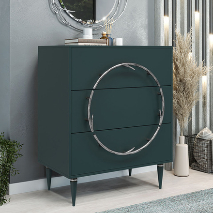 Комод Арт Колор matte Классик Сильвер Зеленый бирюзовый матовый