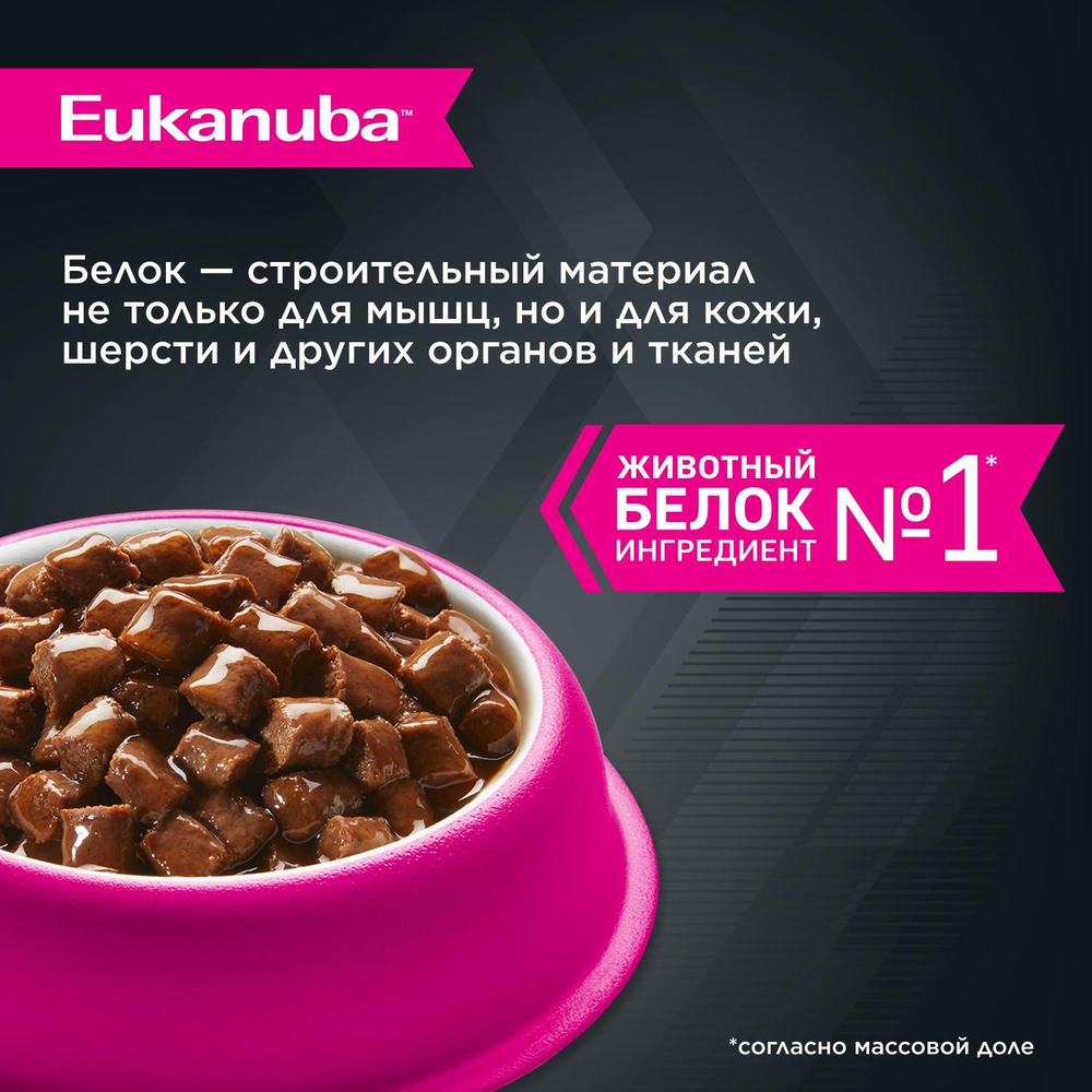 Eukanuba паучи для взрослых собак с говядиной 100 г