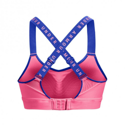 Теннисный бюстгальтер Under Armour Women's UA Infinity High Sports Bra - pink punk/versa blue