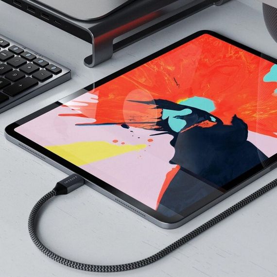 Кабель Satechi USB Type-C - USB Type-C 100W 2 м (ST-TCC2MM) серый космос