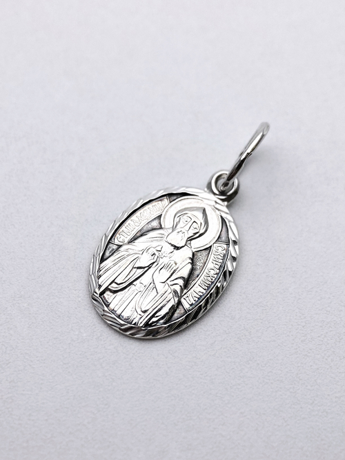 Образок из серебра/Чернение/С подвижным ухом/Александр Свирский