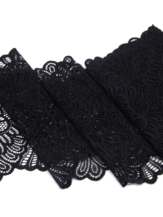 03-202 Кружево эластичное 19 см, черный 170
