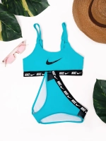 купальник раздельный с топом спортивный для купания