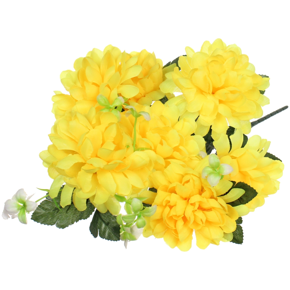 Искусственные цветы «Цветочная мелодия» Хризантемы 49см 7 цветков желтые