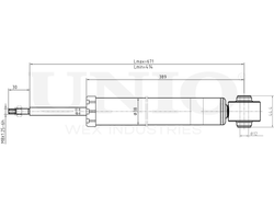 Амортизатор газовый задней подвески UNIO SAB-10592