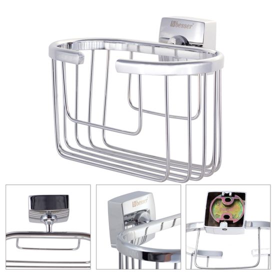 Корзинка овальная Besser BS 8807 (14х11х10,5 см) из нержавеющей стали с хромированным покрытием