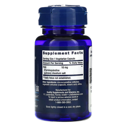 Life Extension PQQ 10 mg 30 veg capsules, Поддержка на клеточном уровне