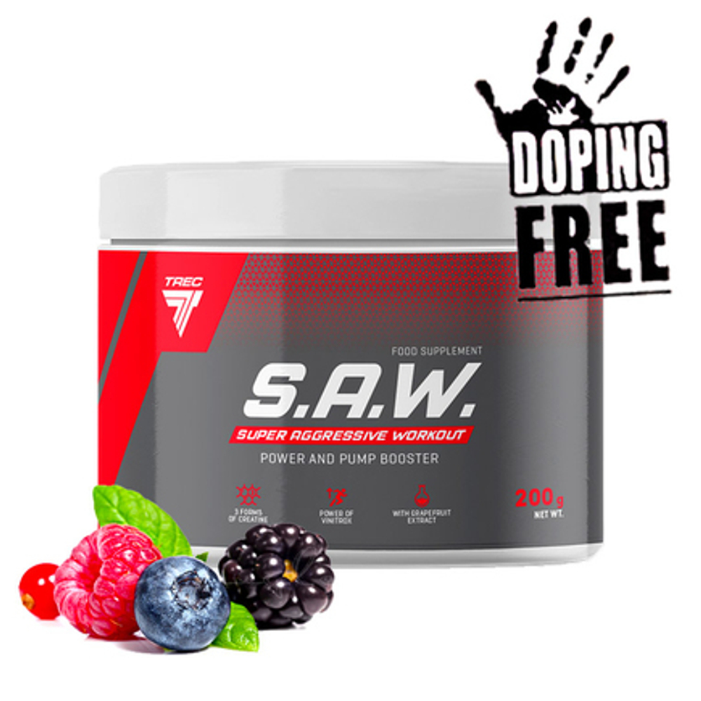 Предтрен Trec Nutrition SAW 200 г дикая ягода