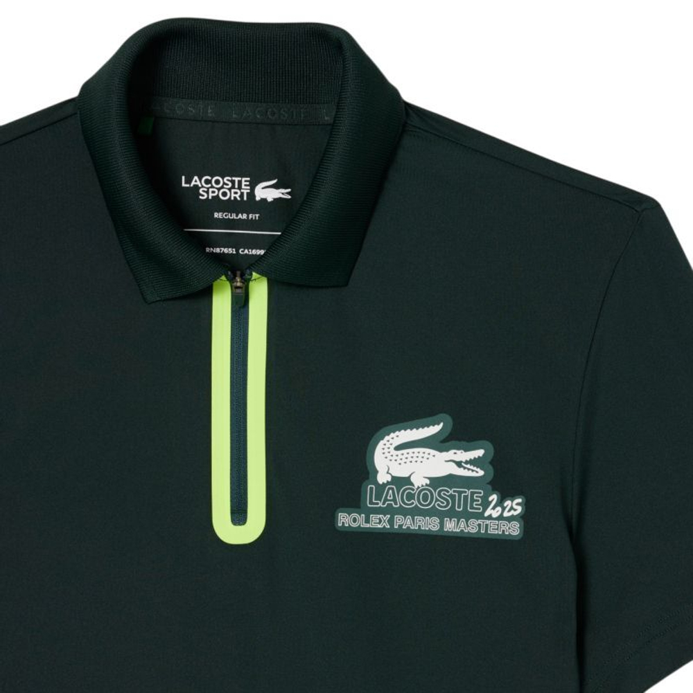 Теннисное поло Lacoste Unisex Rolex Paris Masters Edition Ballboy - sinople green