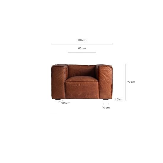 Кресло KURZA коричневая кожа Испания 