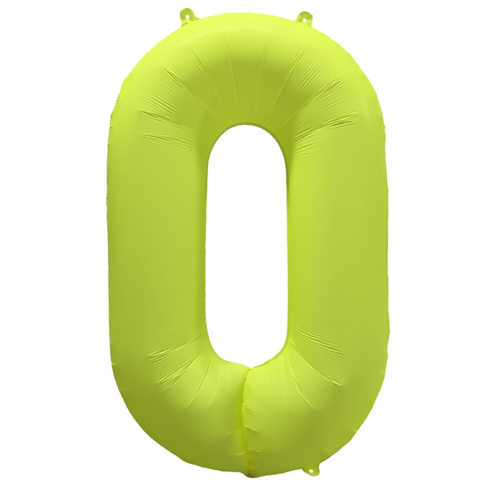 Шар фольгированный Цифра 0 101 см (Желтый)