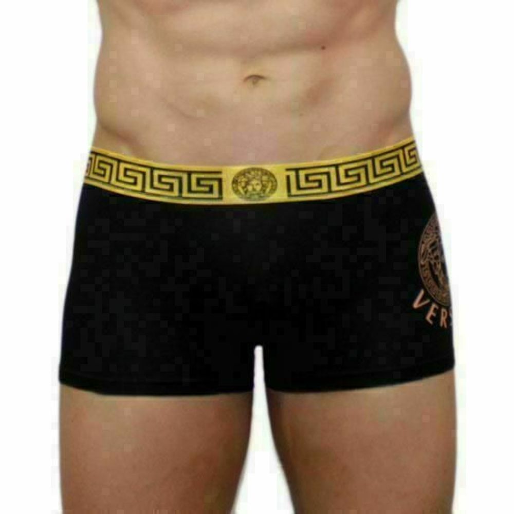 Мужские трусы боксеры черные Versace Black