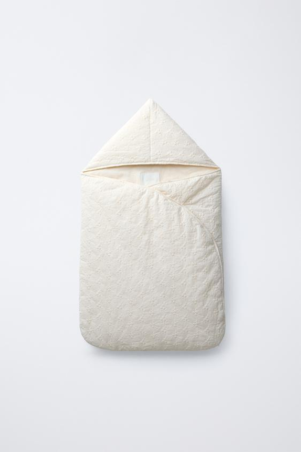 ZARA КОНВЕРТ ДЛЯ НОВОРОЖДЕННОГО С ВЫШИВКОЙ В ВИДЕ ЦВЕТОВ, ЭКРЮ