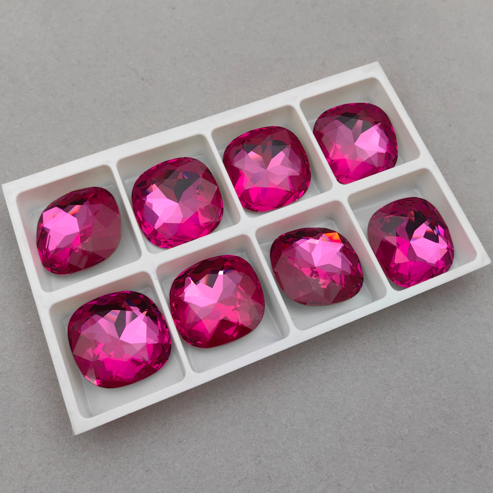 Swarovski 4487 Large Cushion Square FS, Fuchsia F