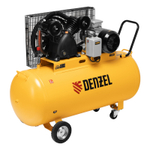 Компрессор поршневой ременной BCV 5500-T/270. 5.5 кВт. 270 литров. 850 л/мин Denzel