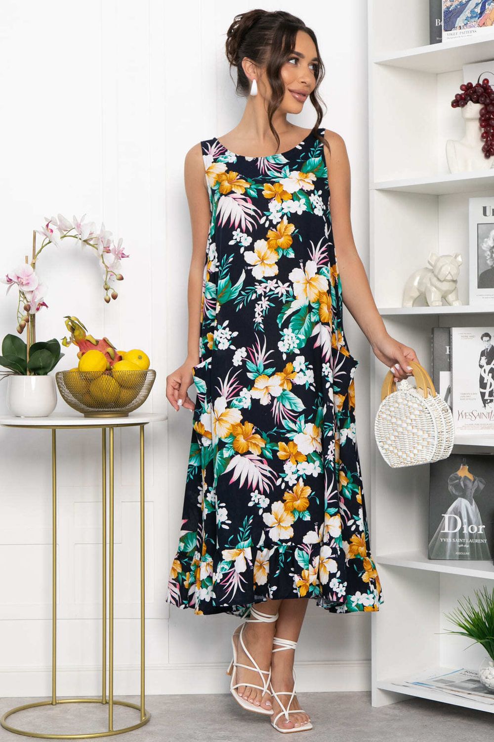 Сарафан Нимфа (синий/цветы) П13959-10М LT Collection