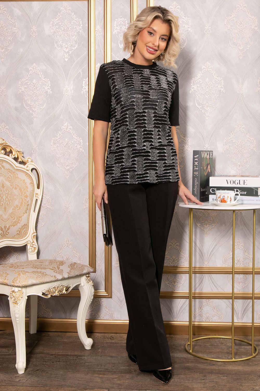 Футболка Мириам (черная) Б14811-10М LT Collection